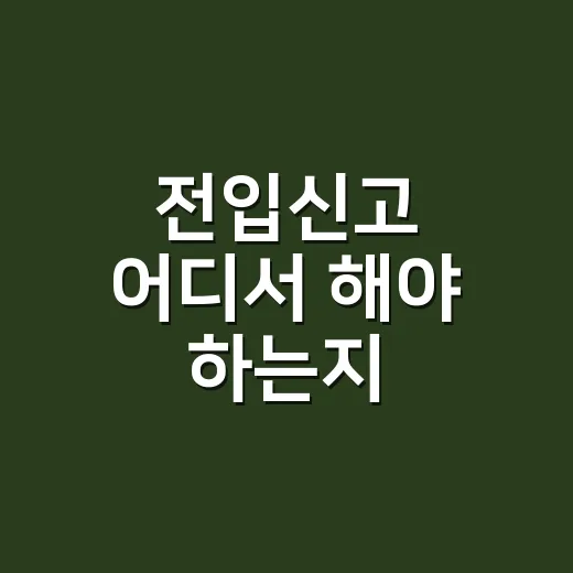 전입신고 어디서 해야 하는지 헷갈리시나요? 온라인과 주민센터 순서대로 알려드립니다 - 요약