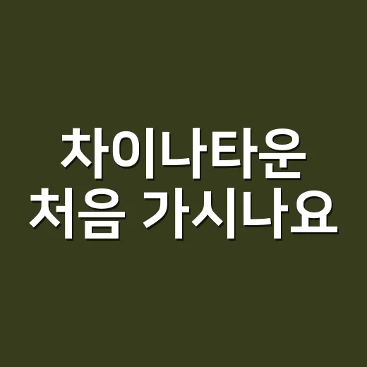 차이나타운 처음 가시나요? 주차부터 동선까지 어디서 막히는지 미리 챙겨볼까요? - 요약