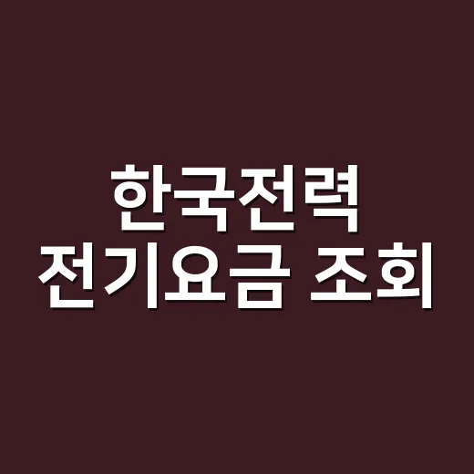 한국전력 전기요금 조회, 고객번호 없이도 확인할 수 있을까요? - 요약