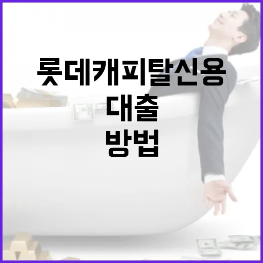 롯데캐피탈신용대출을 이용하는 방법과 유의사항 - 요약