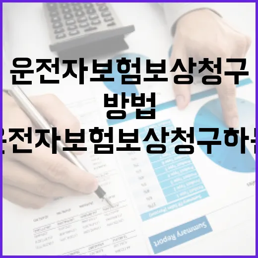 운전자보험보상 청구하는 방법 - 요약