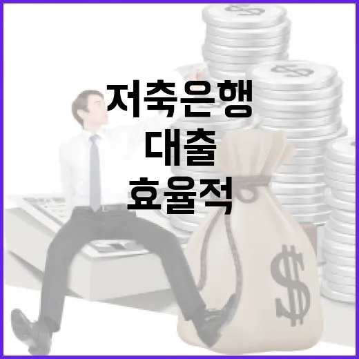 저축은행 대출을 효율적으로 이용하는 방법 - 요약