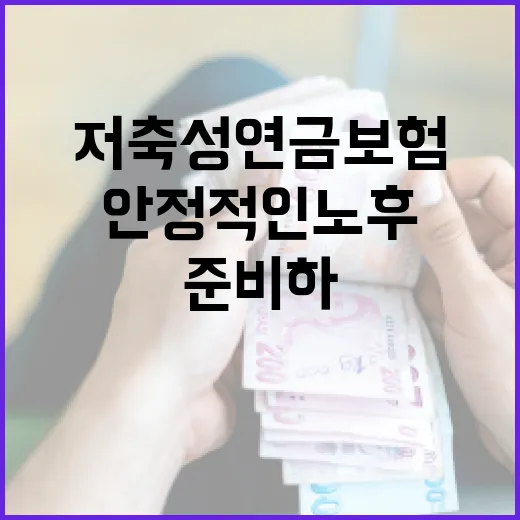 저축성연금보험을 활용하여 안정적인 노후를 준비하는 방법 - 요약