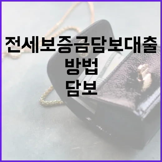 전세보증금담보대출을 활용하는 방법 - 요약