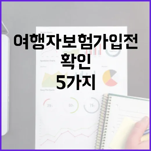 여행자보험 가입 전 확인할 5가지, 돈 새는 보장까지 막는 법 - 요약