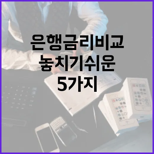 은행금리비교할 때 놓치기 쉬운 5가지 기준 - 요약