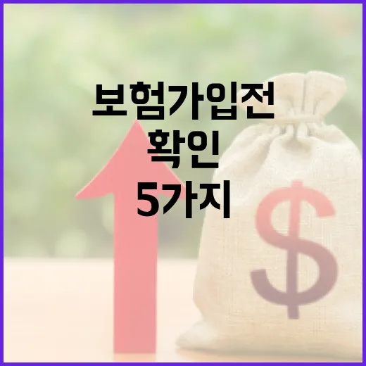 생명보험 가입 전 가계부에서 먼저 확인할 5가지 숫자 - 요약