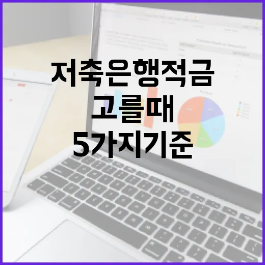 저축은행적금 고를 때 가계부에서 먼저 보는 5가지 기준 - 요약