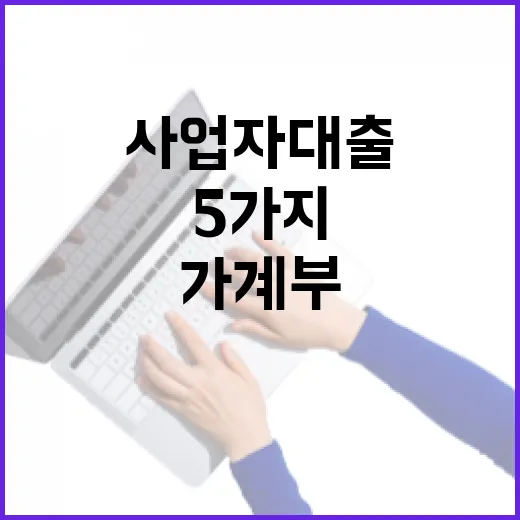 사업자대출 받기 전 가계부처럼 확인할 5가지 숫자 - 요약