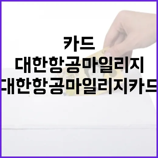 대한항공마일리지카드 고르기 전 따져볼 5가지 기준 - 요약