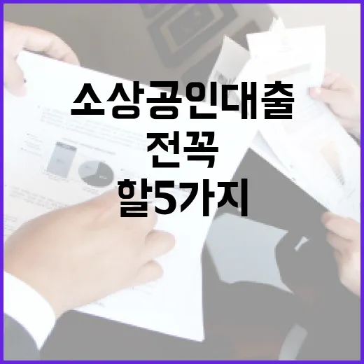 소상공인대출 받기 전 꼭 적어봐야 할 5가지 숫자 - 요약