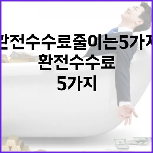 환전 수수료 줄이는 5가지 생활 가계부 기준 - 요약