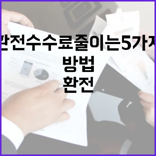 환전 수수료 줄이는 5가지 생활 가계부 방법 - 요약