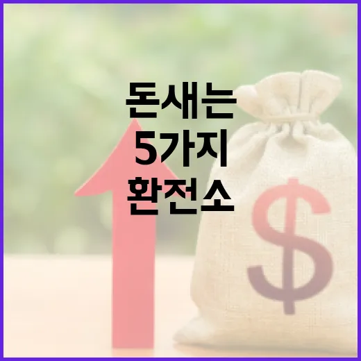 환전소 이용 전 확인할 5가지 돈 새는 지점 - 요약