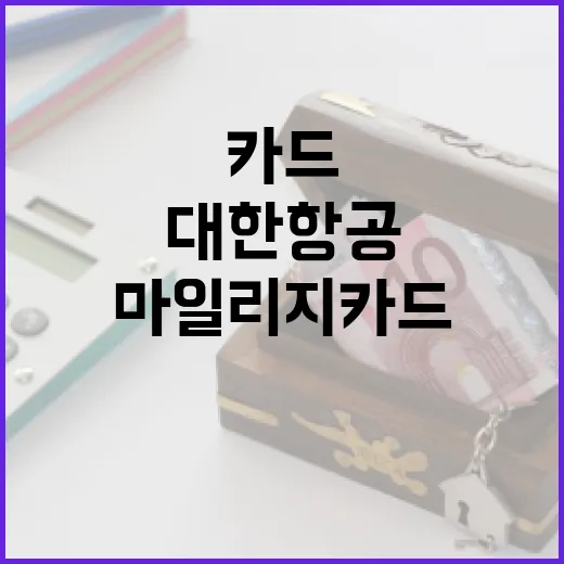 대한항공마일리지카드 고르기 전 계산할 5가지 숫자 - 요약