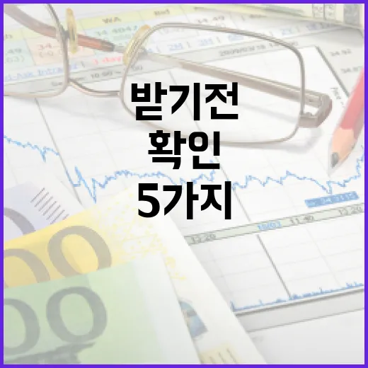 정부지원대출 받기 전 가계부에서 먼저 확인할 5가지 - 요약