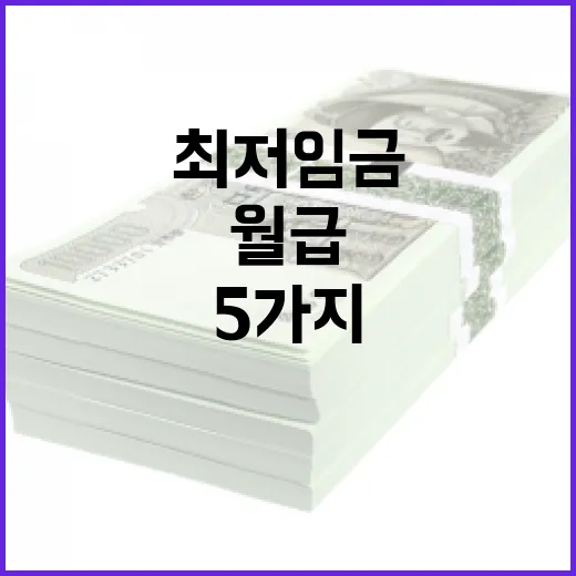 최저임금 인상기에 월급을 지키는 5가지 가계부 점검법 - 요약