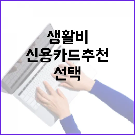 신용카드추천, 생활비 새는 집을 위한 5가지 선택법 - 요약