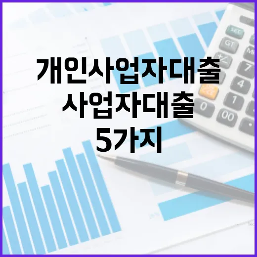 개인사업자대출 받기 전 가계부에서 먼저 확인할 5가지 숫자 - 요약