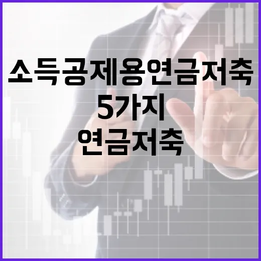 소득공제용연금저축 시작 전 확인할 5가지 숫자 - 요약