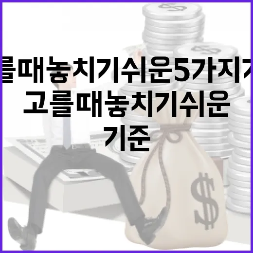 적금특판 고를 때 놓치기 쉬운 5가지 기준 - 요약