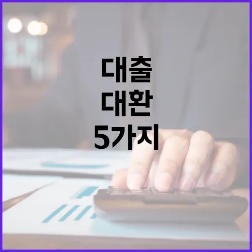대환대출 전 꼭 확인할 5가지 숫자 - 요약
