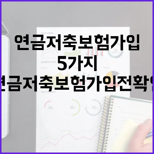 연금저축보험 가입 전 확인할 5가지 숫자 - 요약