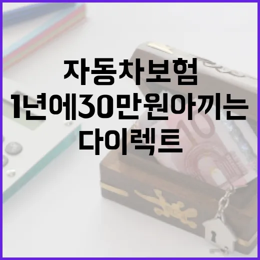 다이렉트자동차보험비교로 1년에 30만원 아끼는 5가지 기준 - 요약