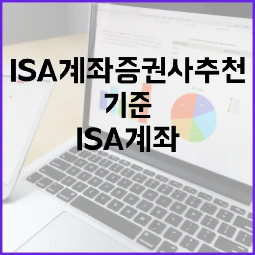 ISA계좌증권사추천 고를 때 보는 5가지 기준 - 요약