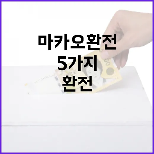 마카오환전 실수 줄이는 5가지 기준 - 요약
