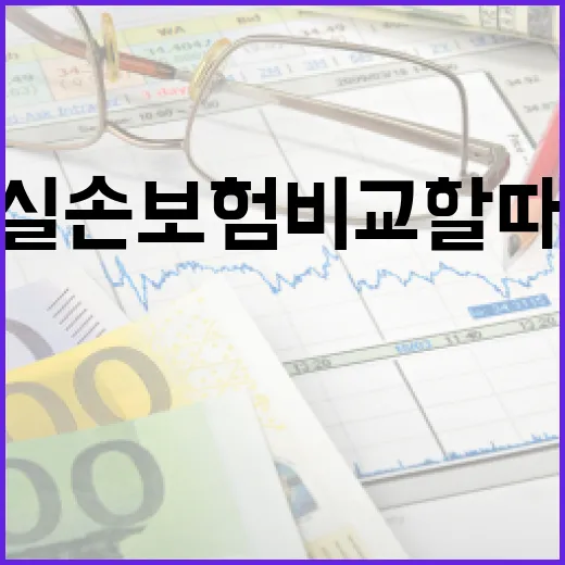 실손보험비교할 때 가계부 기준으로 꼭 보는 5가지 - 요약