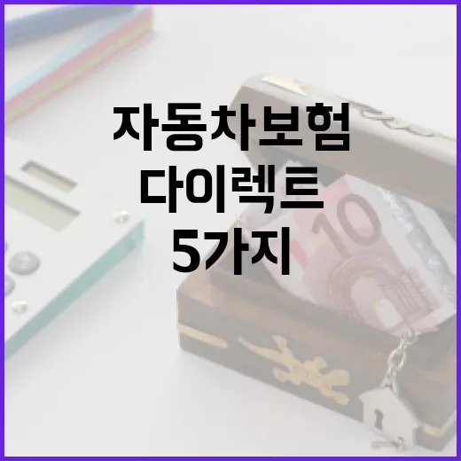다이렉트자동차보험비교할 때 놓치기 쉬운 5가지 돈 새는 지점 - 요약