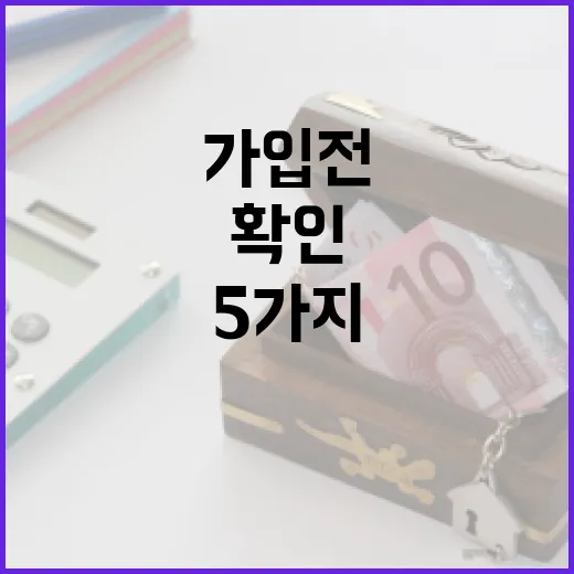 저축성보험 가입 전 가계부에서 꼭 확인할 5가지 - 요약