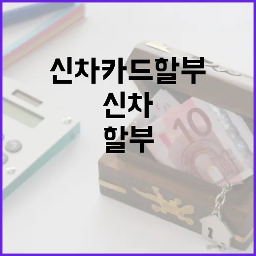 신차카드할부 전에 계산해야 할 5가지 숫자 - 요약