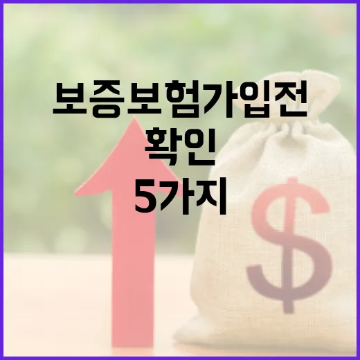 보증보험가입 전 가계부에서 먼저 확인할 5가지 - 요약