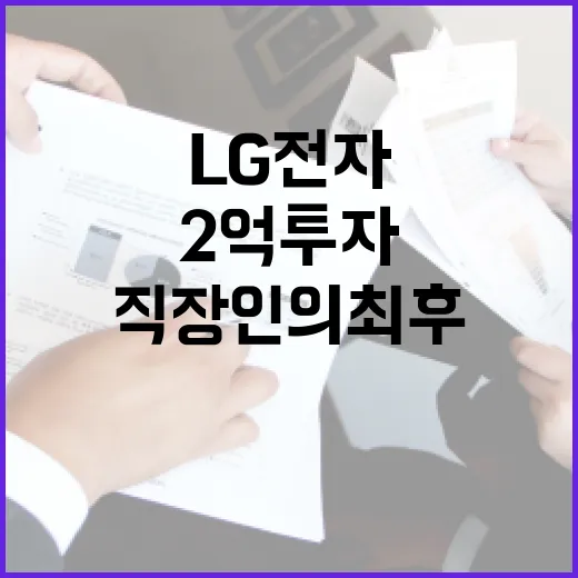 LG전자 2억 투자 직장인의 최후에서 배우는 월급쟁이 돈 관리 5가지 - 요약