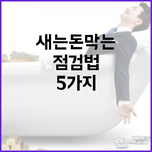 종합보험료 새는 돈 막는 5가지 점검법 - 요약