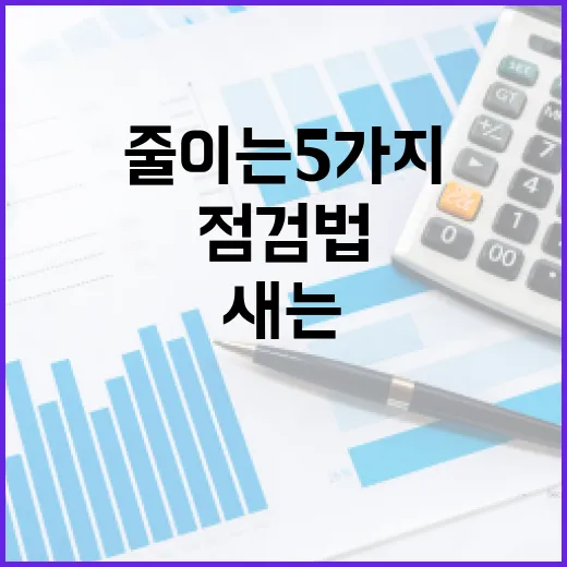 손해보험료 줄이는 5가지 점검법: 가계부에서 바로 보이는 새는 돈 - 요약