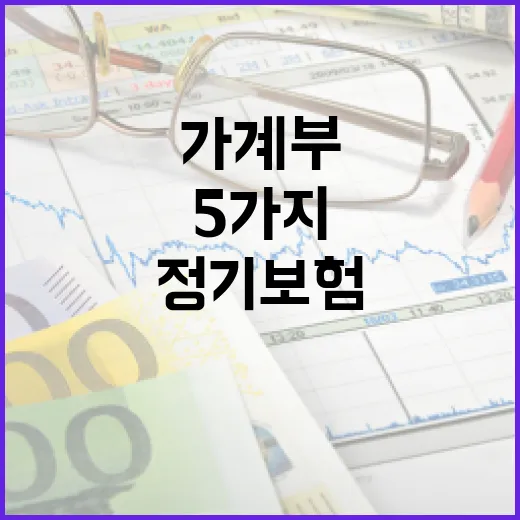 다이렉트정기보험 고르기 전 가계부로 확인할 5가지 - 요약