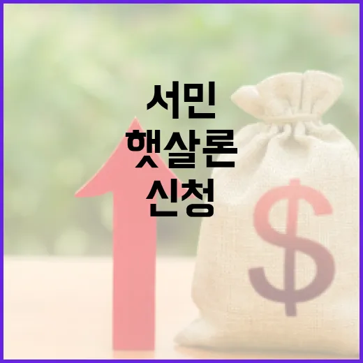 햇살론서민대출 신청 전 확인할 5가지 생활비 기준 - 요약