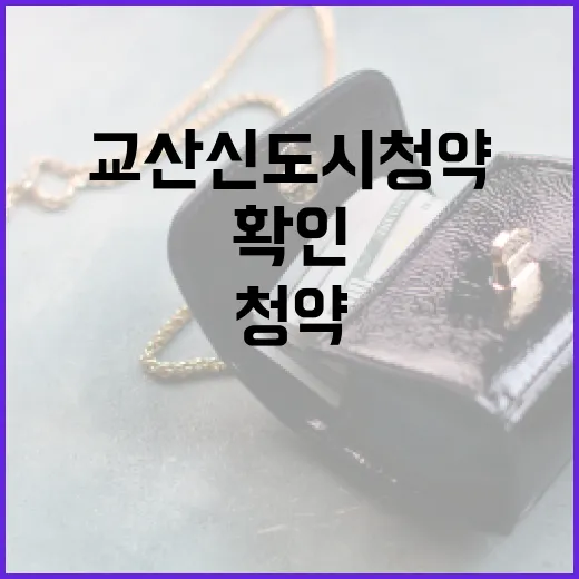 교산신도시청약 전 가계부에서 먼저 확인할 5가지 숫자 - 요약