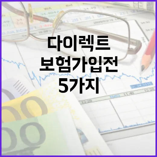 다이렉트운전자보험 가입 전 가계부 기준으로 따져볼 5가지 - 요약