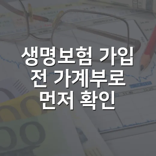 생명보험 가입 전 가계부로 먼저 확인할 5가지 숫자 - 요약