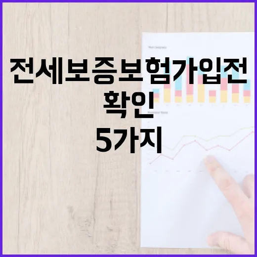 전세보증보험 가입 전 확인할 5가지 숫자 - 요약