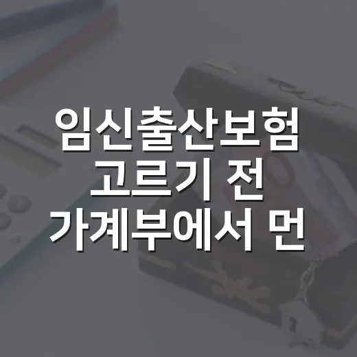 임신출산보험 고르기 전 가계부에서 먼저 보는 5가지 숫자 - 요약