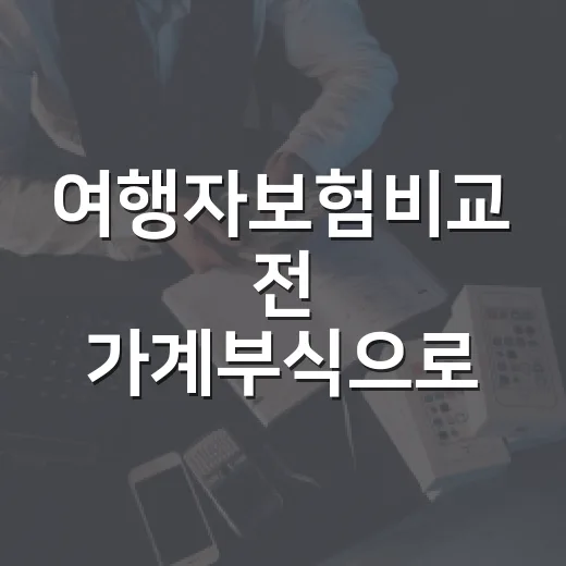여행자보험비교 전 가계부식으로 따져볼 5가지 기준 - 요약