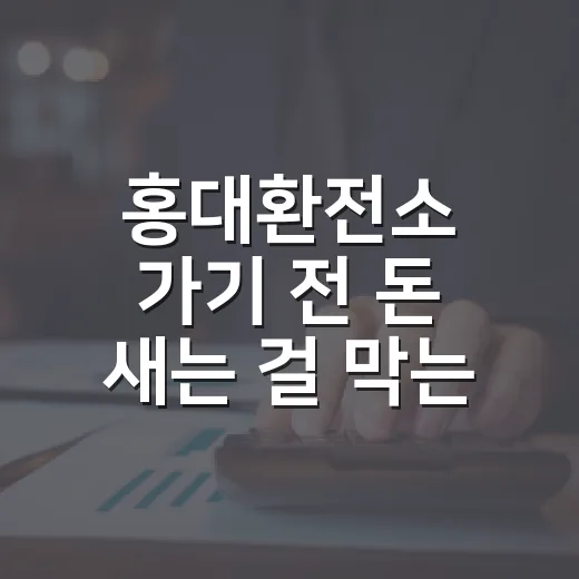 홍대환전소 가기 전 돈 새는 걸 막는 5가지 체크포인트 - 요약