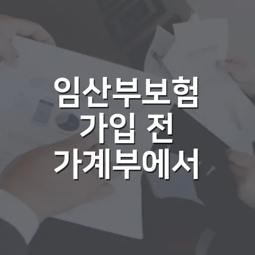 임산부보험 가입 전 가계부에서 먼저 확인할 5가지 - 요약