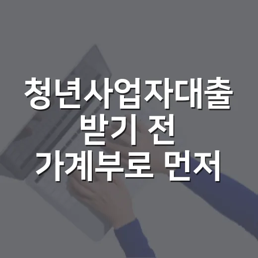 청년사업자대출 받기 전 가계부로 먼저 확인할 5가지 - 요약