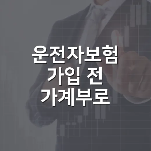 운전자보험 가입 전 가계부로 확인할 5가지 기준 - 요약